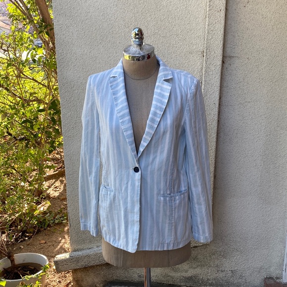 Frame 100% cotton lightweight blazer with great pockets and thin shoulder pads - Picture 3 of 16